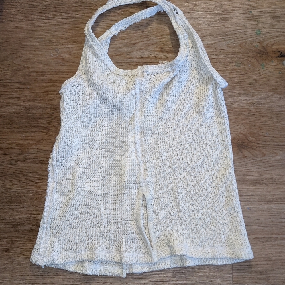 Free People NWOT Don't Go Top sz XS Textured Cream Knit​​ - Picture 8 of 14